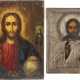 TWO ICONS SHOWING CHRIST PANTOKRATOR (WITH SILVER OKLAD) Ru - photo 1