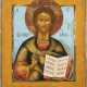 A SMALL ICON SHOWING CHRIST PANTOKRATOR Central Russian, la - photo 1