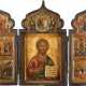 A VERY LARGE TRIPTYCH SHOWING CHRIST PANTOKRATOR, THE NEW T - фото 1