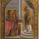 A FINE ICON SHOWING THE ENTRY OF THE VIRGIN INTO THE TEMPLE - фото 1