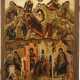 A MONUMENTAL ICON SHOWING THE NATIVITY OF CHRIST FROM A CHU - photo 1