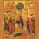 AN ICON SHOWING THE ENTRY INTO JERUSALEM 2nd half 20th cent - Foto 1