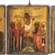A SMALL TRIPTYCH SHOWING CHRIST BEFORE PILATE, CHRIST CARRY - фото 1