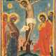 A LARGE ICON SHOWING THE CRUCIFIXION OF CHRIST Greek, early - фото 1