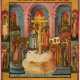 AN ICON SHOWING THE EXALTATION OF THE TRUE CROSS Russian, c - Foto 1