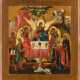 AN ICON SHOWING THE OLD TESTAMENT TRINITY Russian, circa 18 - Foto 1
