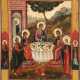 AN ICON SHOWING THE OLD TESTAMENT TRINITY Russian, late 18t - photo 1