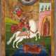 A LARGE ICON SHOWING ST. GEORGE KILLING THE DRAGON Russian, - Foto 1