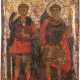 AN ICON SHOWING THE WARRIOR SAINTS DEMETRIUS AND GEORGE Gre - фото 1