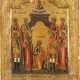 A SMALL ICON SHOWING THE NINE MARTYRS OF KYZIKOS Russian, l - Foto 1