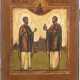 AN ICON SHOWING ST. COSMAS AND DAMIAN Russian, 19th century - photo 1