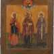 AN ICON SHOWING STS. SAMON, GURIY AND AVIV Russian, 19th ce - Foto 1