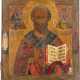A LARGE ICON SHOWING ST. NICHOLAS OF MYRA Russian, 19th cen - фото 1
