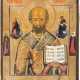 AN ICON SHOWING ST. NICHOLAS OF MYRA Russian, 2nd half 19th - фото 1