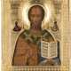 A VERY LARGE AND FINE ICON SHOWING ST. NICHOLAS OF MYRA WIT - photo 1