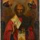 A LARGE ICON SHOWING ST. NICHOLAS OF MYRA Russian, early 19 - фото 1