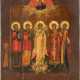 AN ICON SHOWING THE GUARDIAN ANGEL FLANKED BY STS. SAMON, G - photo 1