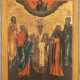 A LARGE ICON SHOWING A SELECTION OF FIVE PATRON SAINTS, ST. - фото 1