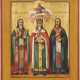 AN ICON SHOWING ST. VLADIMIR FLANKED BY STS. VUKOL AND ALEX - photo 1