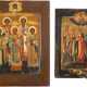 TWO SMALL ICONS SHOWING SELECTED SAINTS Russian, 19th centu - photo 1