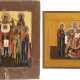 TWO ICONS SHOWING PATRON SAINTS AND THE DEISIS Russian, 19t - фото 1