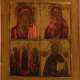 A QUADRI-PARTITE ICON SHOWING IMAGES OF THE MOTHER OF GOD A - Foto 1