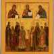 A LARGE ICON SHOWING THE DEISIS AND SELECTED SAINTS Russian - photo 1