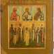 A MULTI-PARTITE ICON SHOWING THE DEISIS, THE GUARDIAN ANGEL - Foto 1