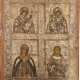 A QUADRI-PARTITE ICON SHOWING IMAGES OF THE MOTHER OF GOD, - photo 1