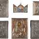 A COLLECTION OF SIX MINIATURE ICONS 2nd half 20th century P - photo 1