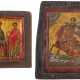 TWO ICONS SHOWING STS. COSMAS AND DAMIAN AND ST. GEORGE Rec - photo 1