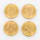 USA/GOLD - 4 x 20 Dollars Liberty Head, - photo 1