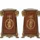 A PAIR OF EMPIRE-STYLE ORMOLU-MOUNTED KINGWOOD AND TULIPWOOD TRIPOD PEDESTALS - photo 1