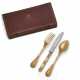 CHARLES-MAURICE DE TALLEYRAND-PERIGORD: A FRENCH GOLD KNIFE, FORK AND SPOON - photo 1