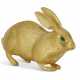 AN EMERALD-MOUNTED 24K GOLD FIGURE OF A RABBIT - фото 1