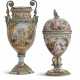 AN AUSTRIAN SILVER-GILT AND ENAMEL VASE AND CUP AND COVER - фото 1