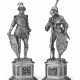 A PAIR OF GERMAN SILVER FIGURES OF KNIGHTS - Foto 1