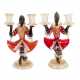 Pair of two-flame MURANO candlesticks, 20th c., - photo 1