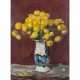 Painter of the XX century "Yellow ranunculus in a ceramic vase - Foto 1