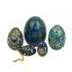 CHINA 5-piece set of decorative eggs with enamel cloisonné, late 19th/early 20th c. - Foto 1