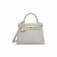 A GRIS PERLE EVERCOLOR LEATHER RETOURNÉ KELLY 28 WITH GOLD HARDWARE - photo 1