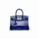 A SHINY BLEU SAPHIR POROSUS CROCODILE BIRKIN 30 WITH PALLADIUM HARDWARE - Foto 1