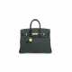 A LIMITED EDITION MATTE VERT CYPRÈS ALLIGATOR & TOGO LEATHER TOUCH BIRKIN 25 WITH GOLD HARDWARE - photo 1