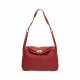 A ROUGE TOMATE CLÉMENCE LEATHER LINDY 26 WITH GOLD HARDWARE - фото 1