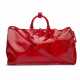 A LIMITED EDITION RED MONOGRAM PVC KEEPALL BANDOULIÈRE 50 WITH RED HARDWARE BY VIRGIL ABLOH - фото 1