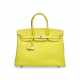 A LIMITED EDITION LIME & GRIS PERLE EPSOM LEATHER CANDY BIRKIN 35 WITH PALLADIUM HARDWARE - photo 1