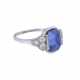 Art Deco ring with fine sapphire ca. 4,5 ct, - фото 1