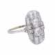 Art deco ring with old cut diamonds, - фото 1