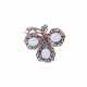 Brooch with 3 fine white opals and diamonds - photo 1