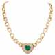 Necklace with fine faceted emerald in heart shape, ca. 6,24 ct - фото 1